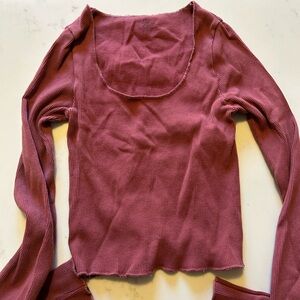 Brandy Melville Red/maroon long Sleeve top fits women’s small